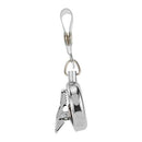 PORTAGAFETE METALICO RETRACTIL TIPO YOYO