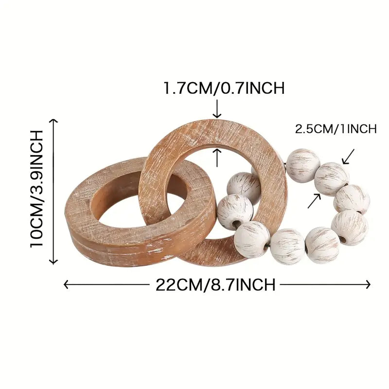 Cadena Decorativa Madera 3 Eslabones