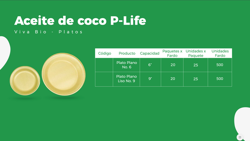 Bandeja Desechable - Duroport + Aceite Coco