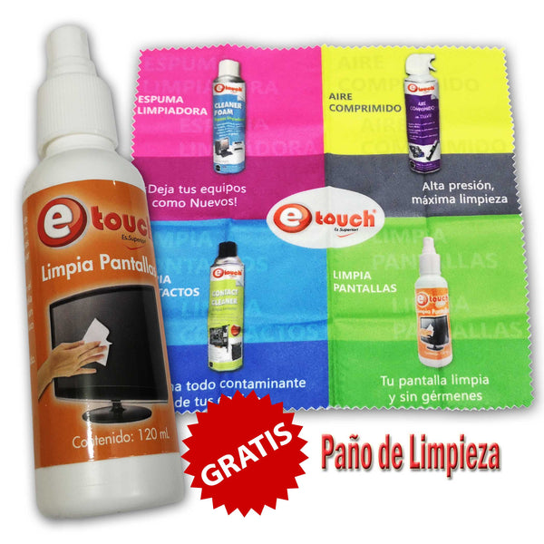 Limpiador de Pantallas 120ml Etouch