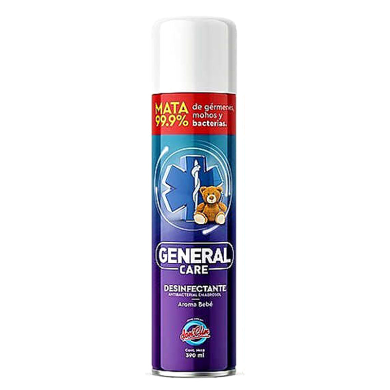 Desinfectante y Antibacterial en Aerosol 390ml. General Care. Bebe.