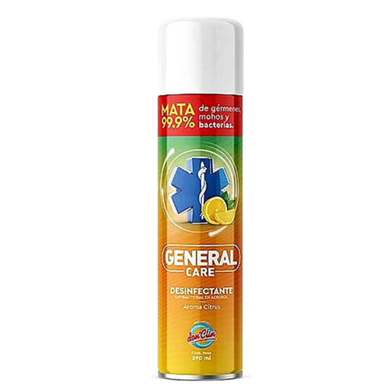 Desinfectante y Antibacterial en Aerosol 390ml. General Care. Citrus.