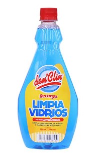 Limpia Vidrios Liquido Recarga 24 oz. Don Clin.