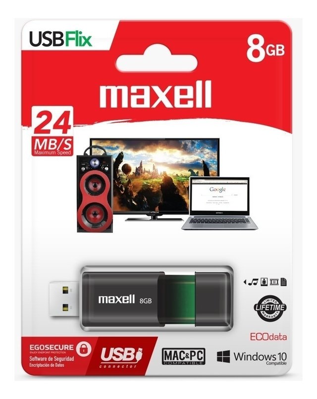 MEMORIA USB 8GB MAXELL - FLIX